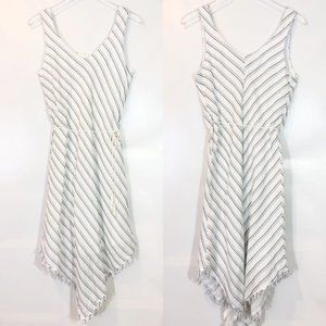 DREW HANDKERCHIEF STRIPE MIDI DRESS SIZE MEDIUM